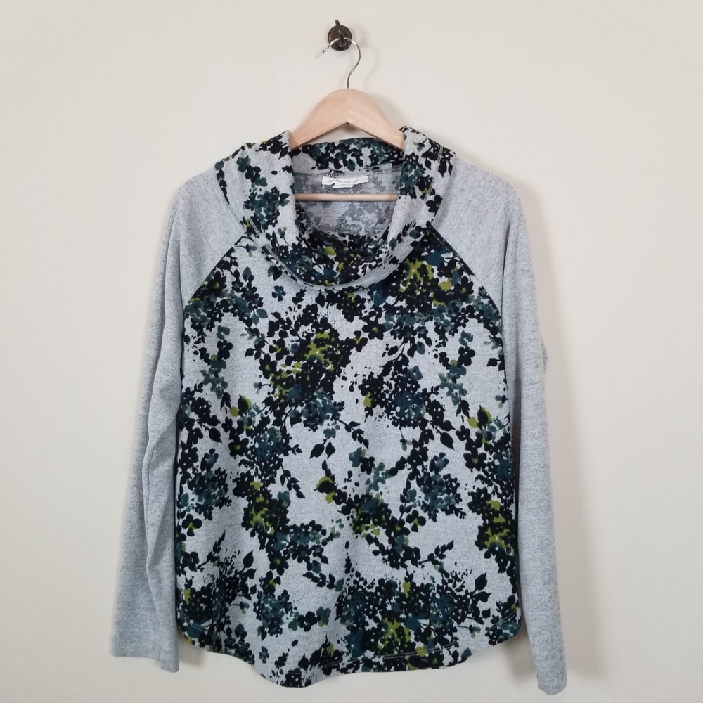 Skye's The Limit Knit Floral Cowl Neck Top Large